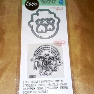 Sizzix Framelits Die Set 2PK w/Stamps - Follow Your Dreams